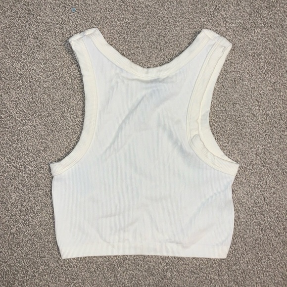 H&M Off-White/Cream Crop Tank Top - Picture 2 of 2